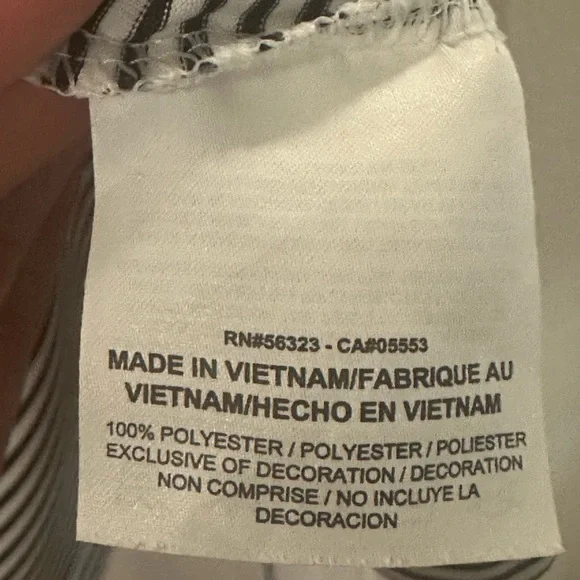 Nike Men Large Black/White Stripped Dri Fit Polo - Picture 6 of 6